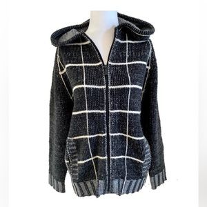 Vintage Point Zero Zip Up Sweater Hoodie